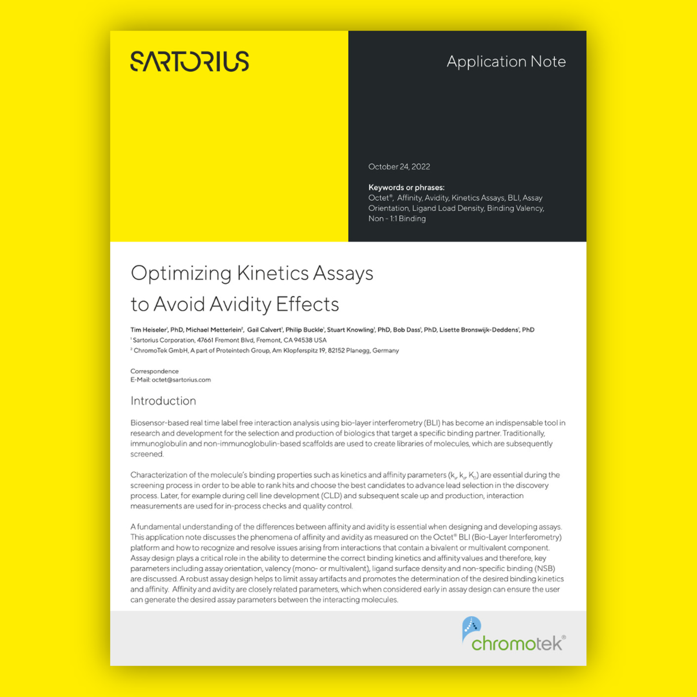 Optimizing Kinetics Assays to Avoid Avidity Effects | Sartorius