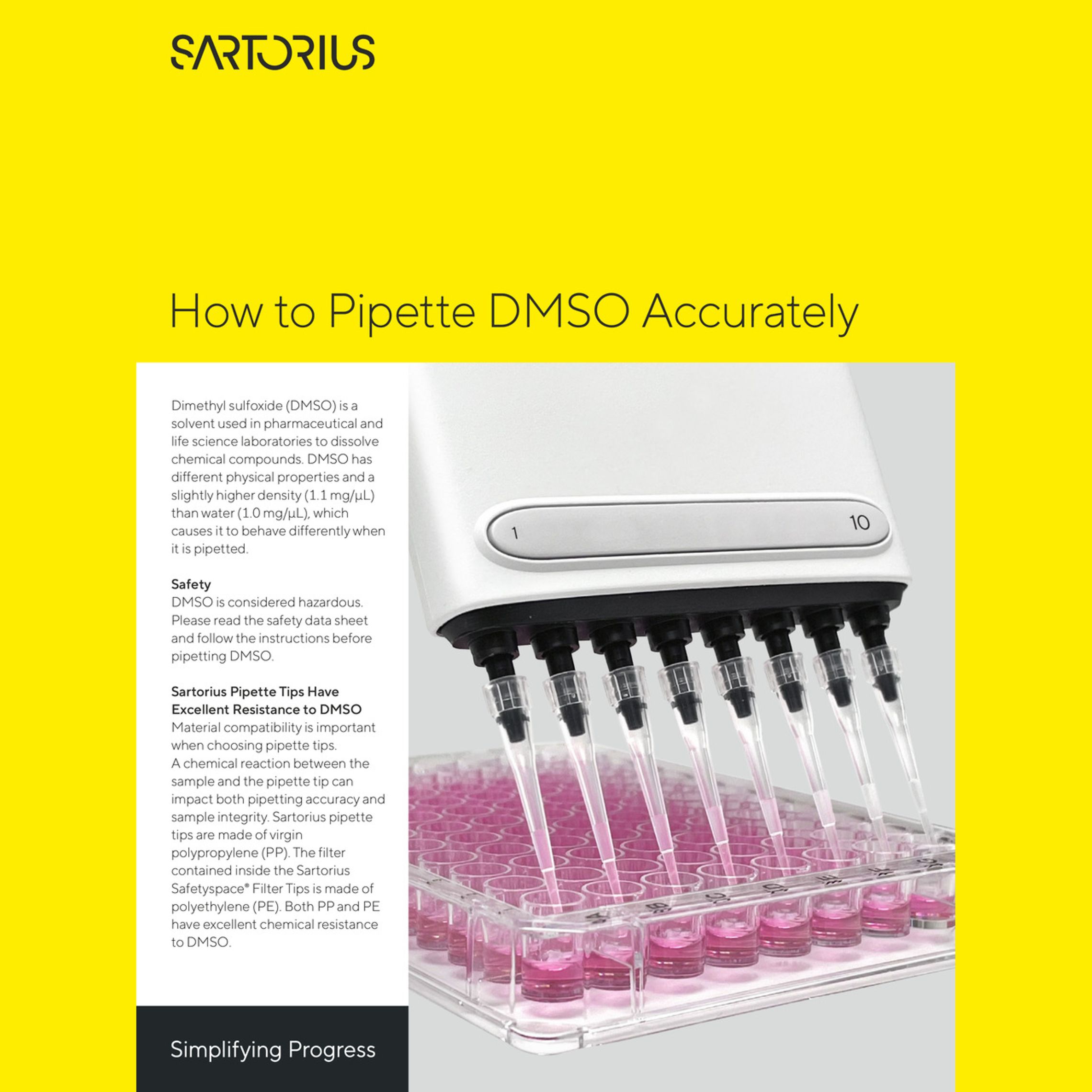 How to Pipette DMSO Accurately Flyer Sartorius