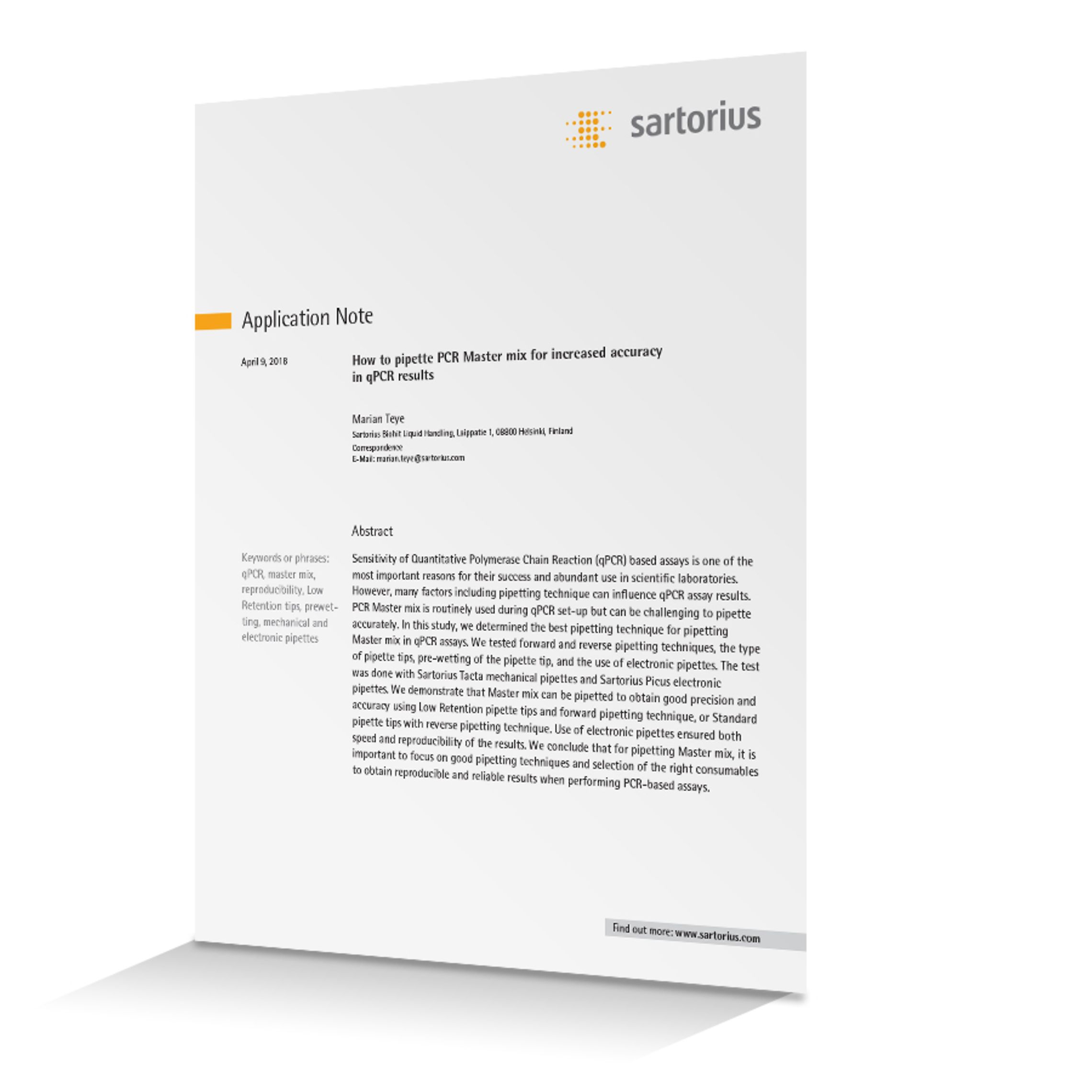 App Note: How to Pipette PCR Master Mix for Increased Accuracy in qPCR ...