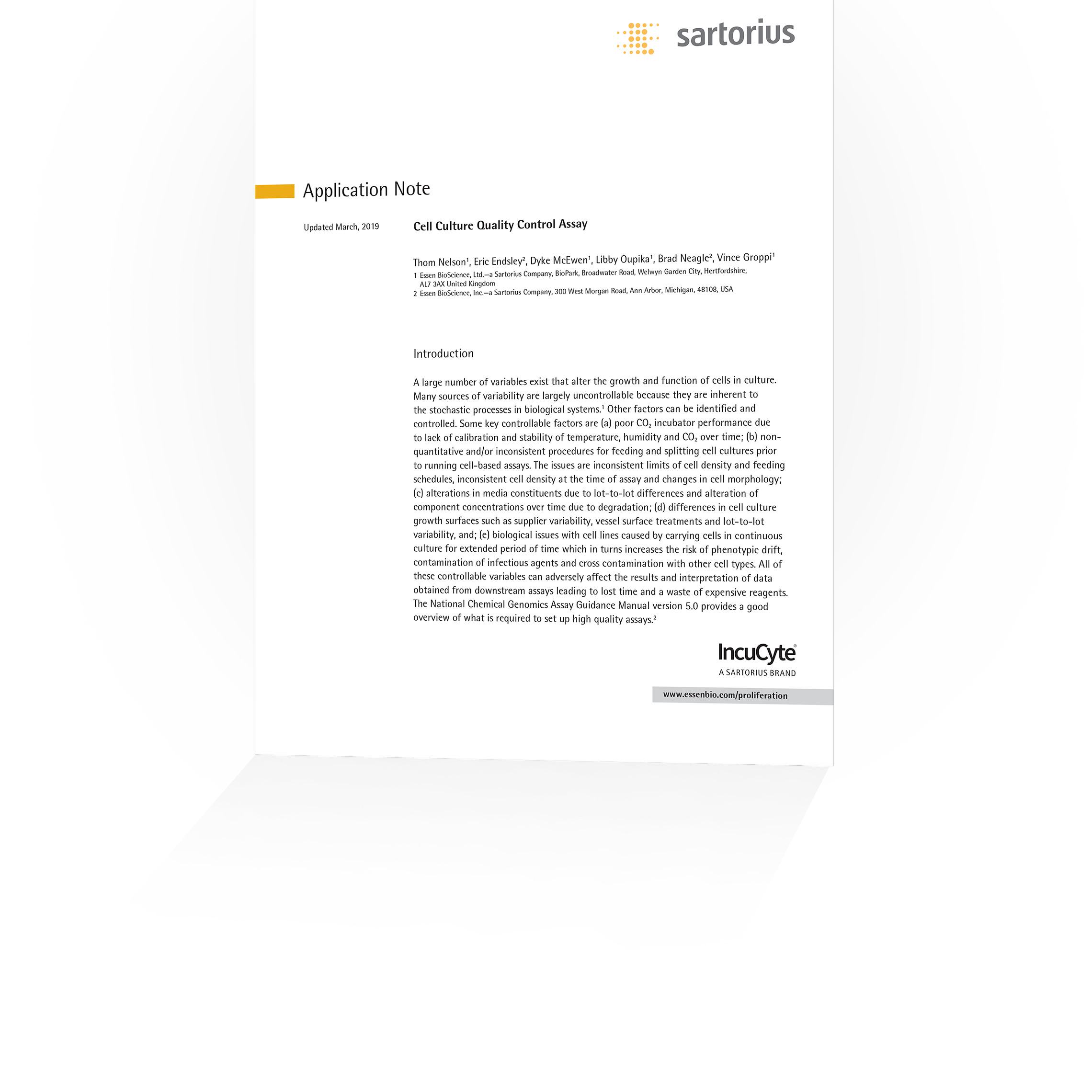 Download Cell Culture Quality Control App Note