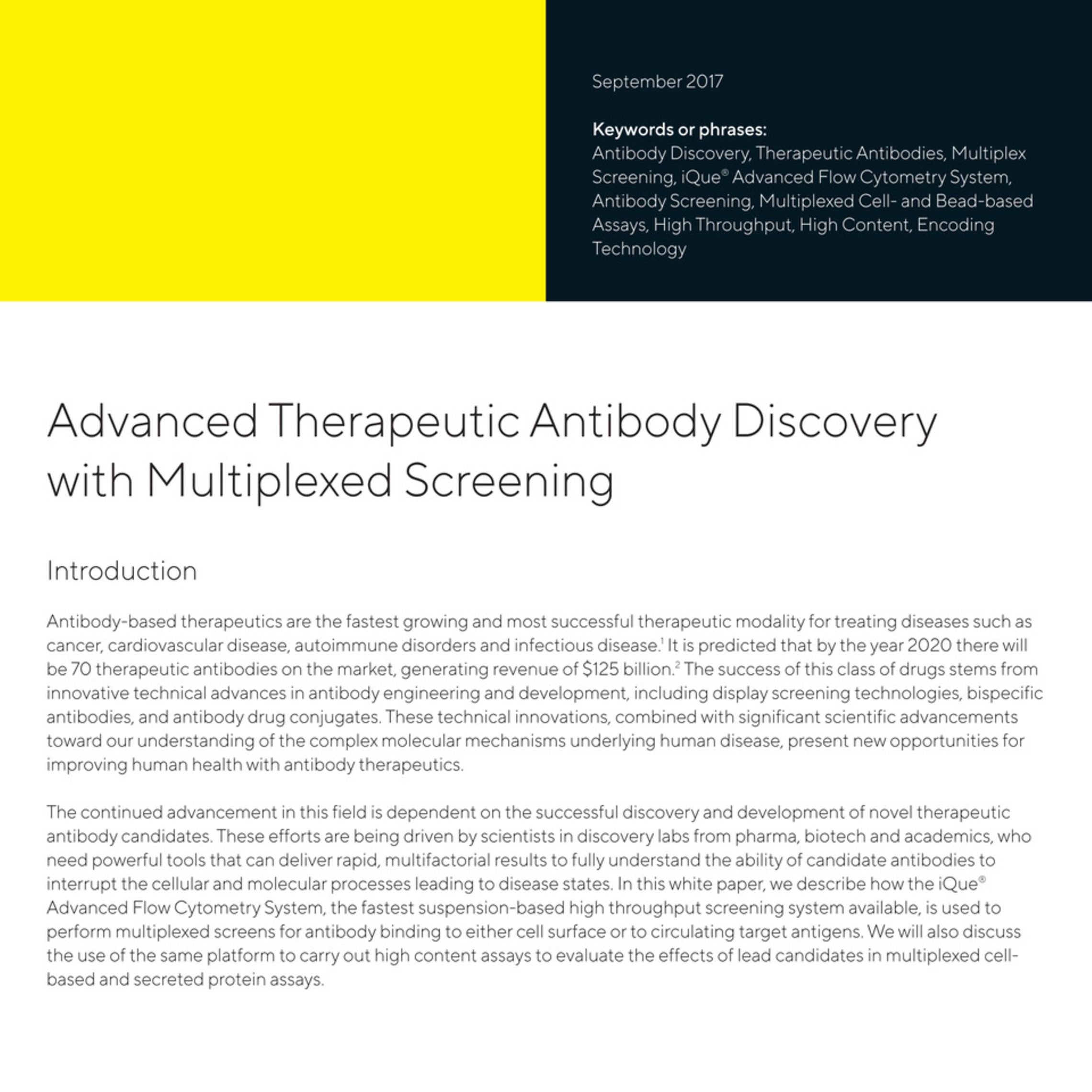 Advanced Therapeutic Antibody Discovery with Multiplexed Screening
