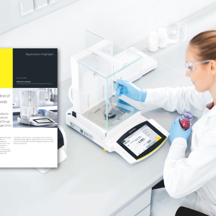 Net Weight Control of Prepackaged Goods and Drugs Application Highlight