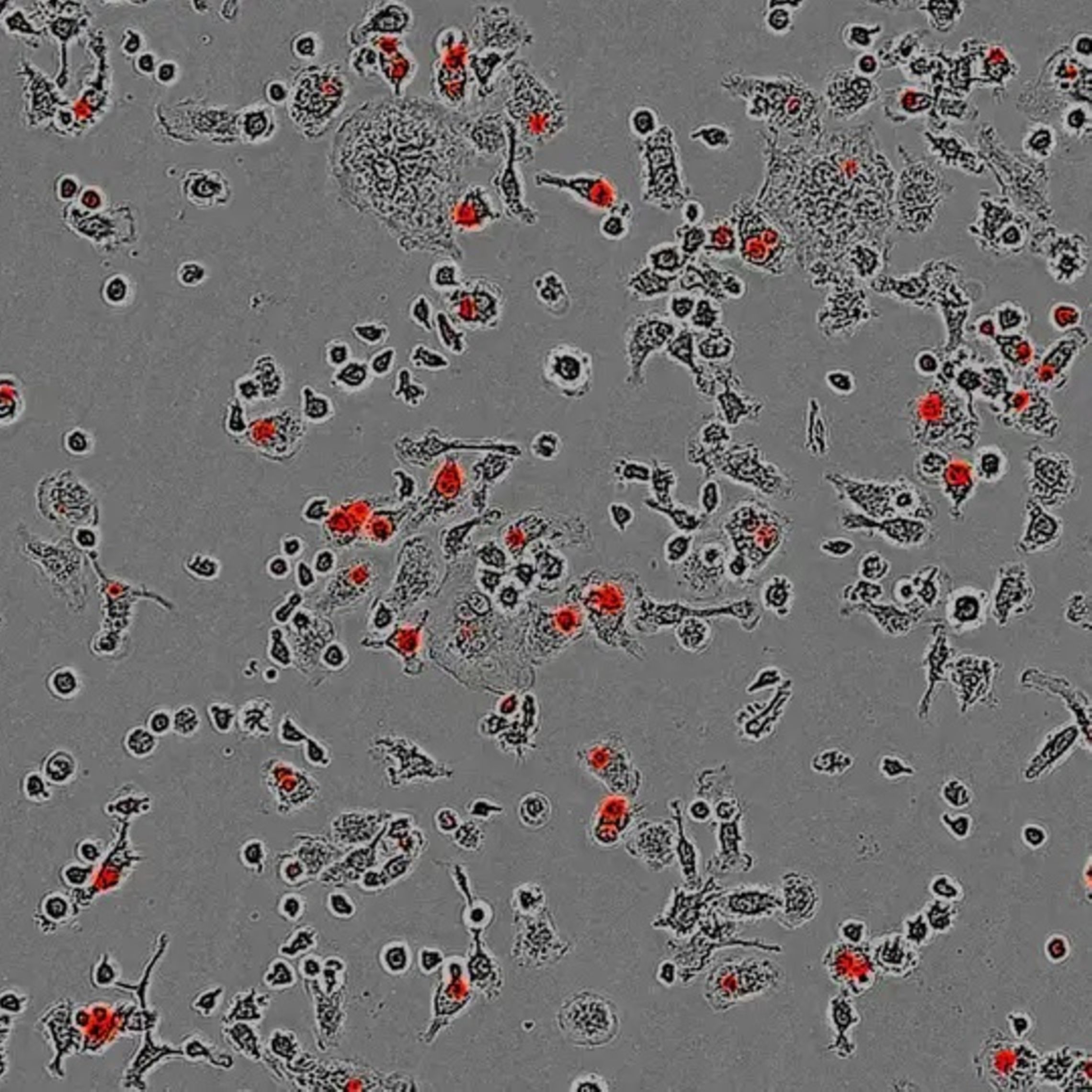 Phrodo Red Spectrogram Phagocytosis Under Microscope