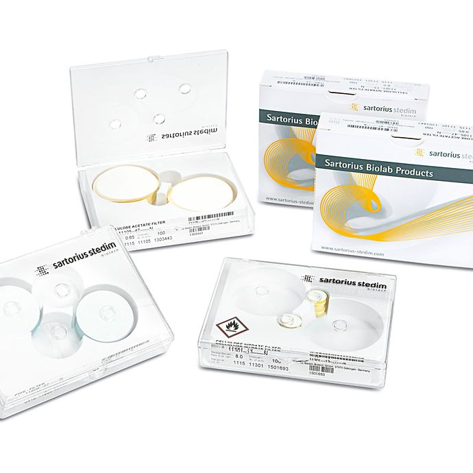 Sterile 0.65 μm Cellulose Nitrate Gray with White Grids 50 mm Pack of 1000 Sartorius 13005-50-ACR Membrane Disc Filter 