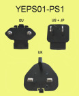 Plug-in AC adaptor set US/JP, EU & UK